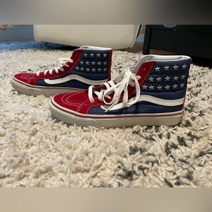 Vans American Flag shoes.
